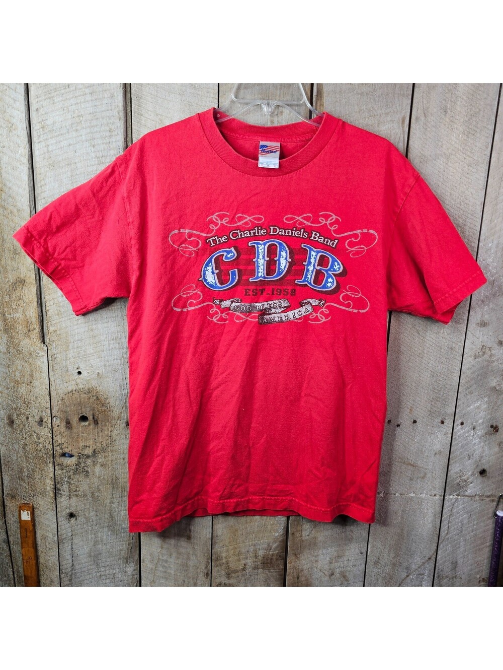 Charlie Daniels Band CDB These Colors Don't Run T-Shirt USA Men's Medium